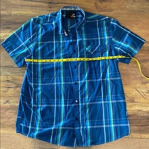 Amplify blue plaid XXL button up shirt